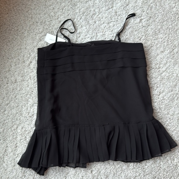 Banana Republic Black Pleated Chiffon Camisole Top Size XS - Picture 11 of 11